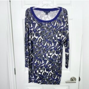 French Connection Abstract Animal Print Jersey Dress